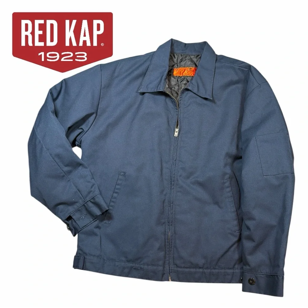 Red Kap VINTAGE Men’s Quilt Lined Navy Blue‎ Jacket - Size L